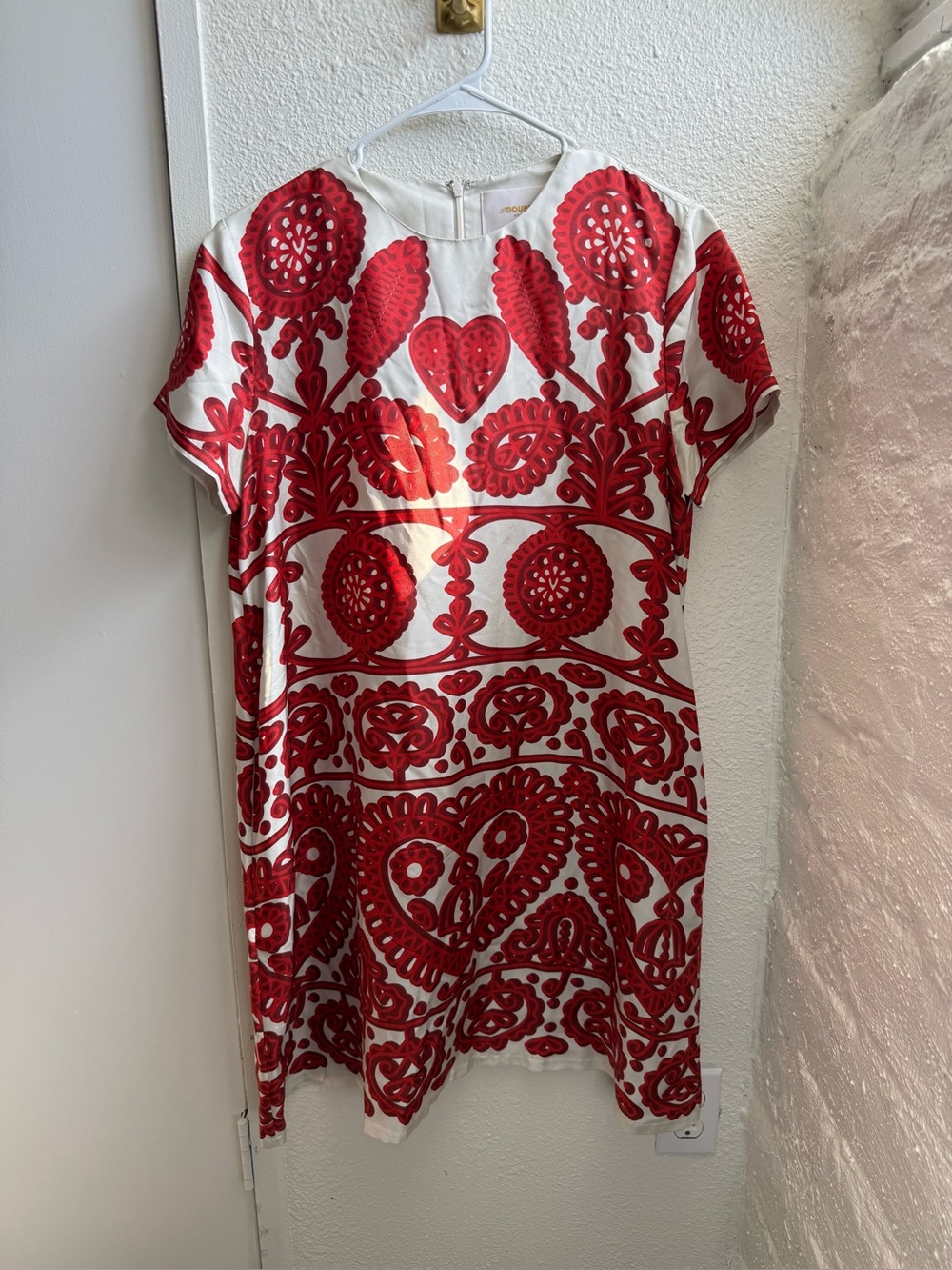 La Double J Mini Swing Dress, red, white
Parnaveg Cuore in Silk Twill M